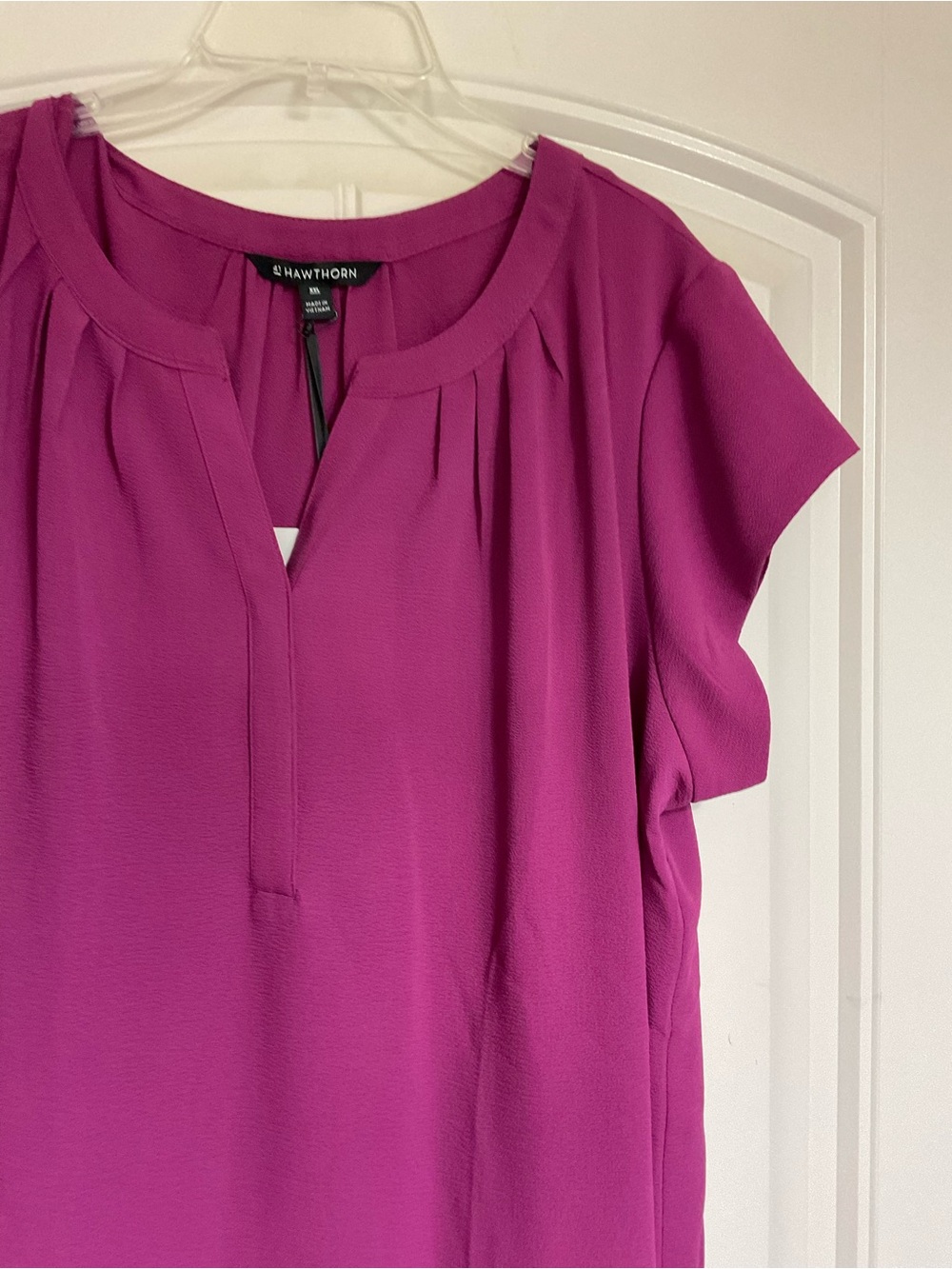 NWT 41 Hawthorn Pleated Yoke Blouse in Magenta Size XXL - Picture 4 of 8